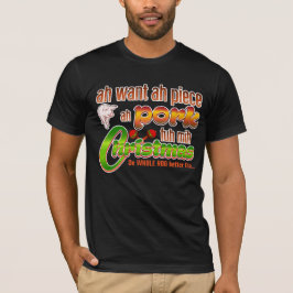 Piece ah Pork/Trini-Kerstmis T-shirt
