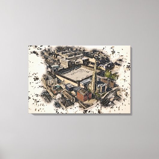 Piece Hall, Halifax Canvas Afdruk (Voorkant)