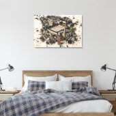 Piece Hall & Square Church-spits, Halifax Art Canvas Afdruk (Insitu (Slaapkamer))