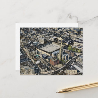 Piece Hall & Square Church-spits, Halifax Kunst Feestdagenkaart