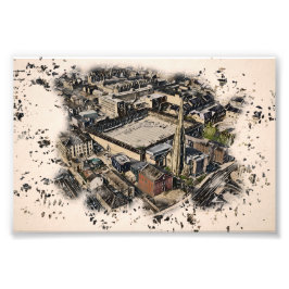Piece Hall & Square Church-spits, Halifax Kunst Foto Afdruk