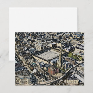 Piece Hall & Square Church-spits, Halifax Kunst Notitiekaartje