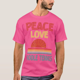 Piece Love Paddle Tennis Grappig T-shirt