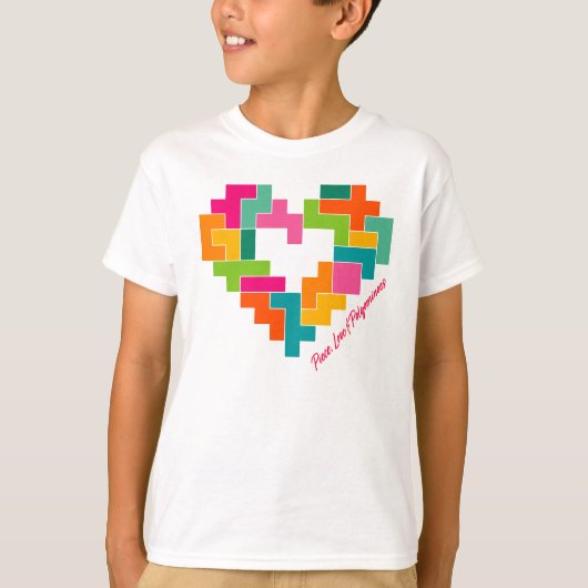 Piece, Love & Polyominoes Boys Shirt (Voorkant)