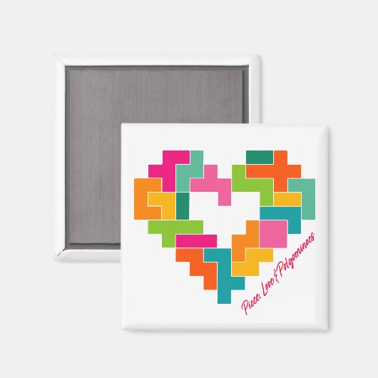 Piece, Love & Polyominoes Magnet (Voorkant / Achterkant)
