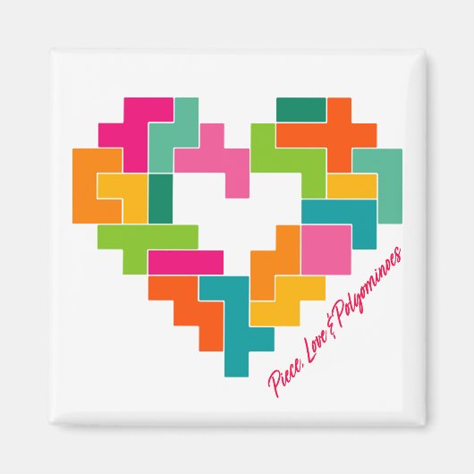 Piece, Love & Polyominoes Magnet (Voorkant)