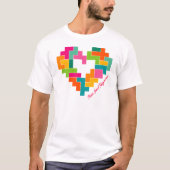 Piece, Love & Polyominoes Mannen Shirt (Voorkant)