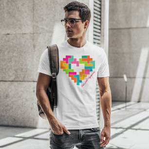 Piece, Love & Polyominoes Mannen Shirt