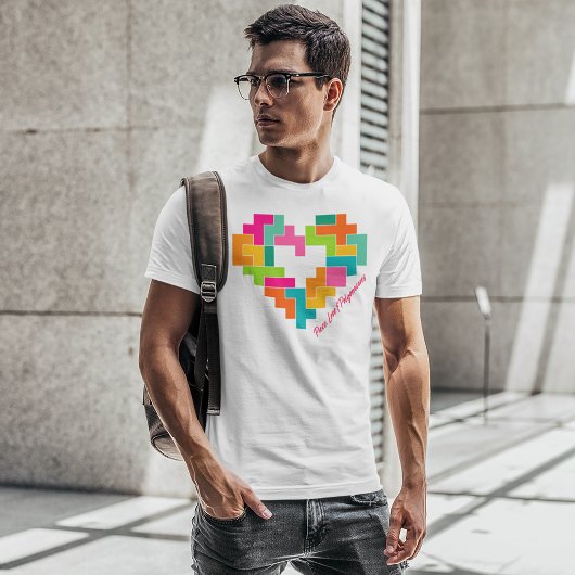 Piece, Love & Polyominoes Mannen Shirt