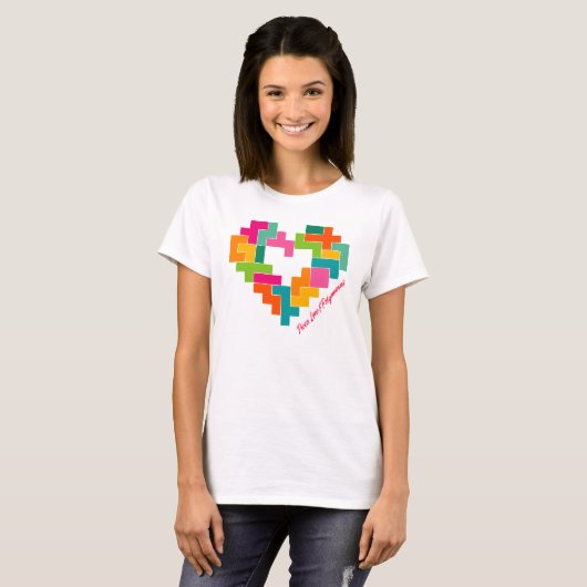 Piece, Love & Polyominoes Shirt (Voorkant volledig)