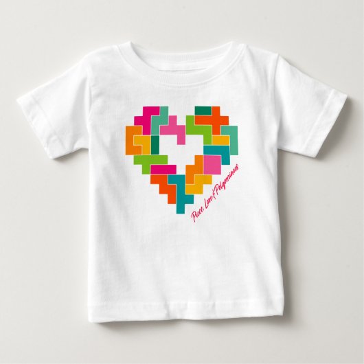 Piece, Love & Polyominoes Toddler Shirt (Voorkant)