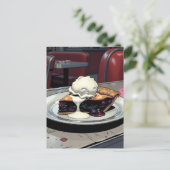 Piece of Blueberry Pie and Vanilla Ice Cream   Briefkaart (Staand voorkant)