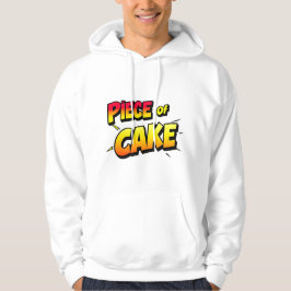 Piece of Cake – Speelse Typografie Hoodie