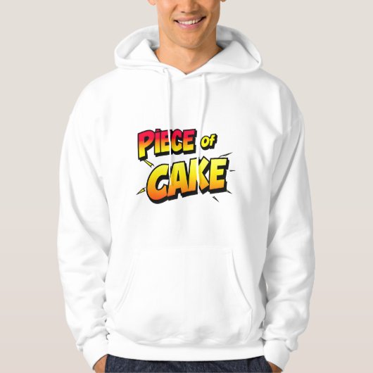 Piece of Cake – Speelse Typografie Hoodie (Voorkant)