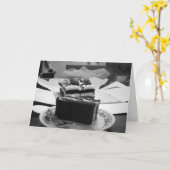 Piece of Cake Verlaat Verjaardag Kaart (Gele Bloem)