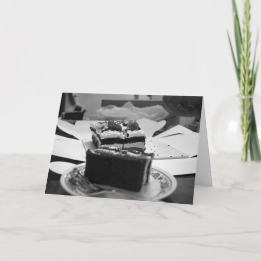 Piece of Cake Verlaat Verjaardag Kaart (Voorkant)