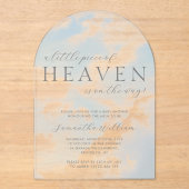 Piece of Heaven Baby shower Acryluitnodiging Acryl Uitnodigingen (Voorkant)