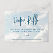 Piece of Heaven Baby shower Luier Raffle Informatiekaartje (Voorkant)