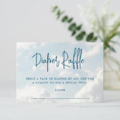 Piece of Heaven Baby shower Luier Raffle Informatiekaartje (Staand voorkant)