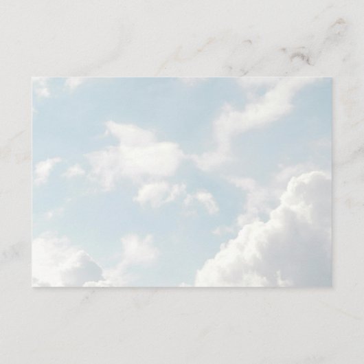 Piece of Heaven Baby shower Luier Raffle Informatiekaartje (Achterkant)