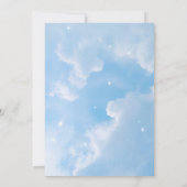 Piece of Heaven Blue Sky Clouds Boy Baby Shower Kaart (Achterkant)
