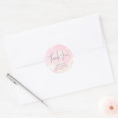 Piece of Heaven Clouds Baby shower Dank je wel Ronde Sticker (Envelop)