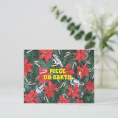 Piece on Earth Pistool voor kerst Feestdagenkaart (Staand voorkant)
