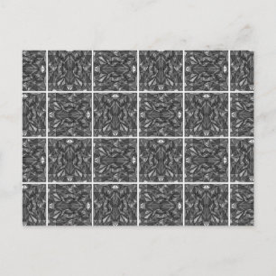 PiecedLayered 2x2 BandW Briefkaart