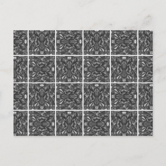 PiecedLayered 2x2 BandW Briefkaart (Voorkant)
