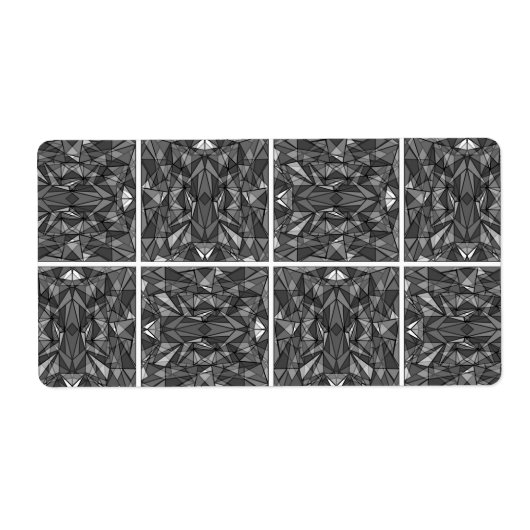 PiecedLayered 2x2 BandW Etiket (Voorkant)