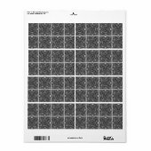 PiecedLayered 2x2 BandW Etiket (Full Sheet)