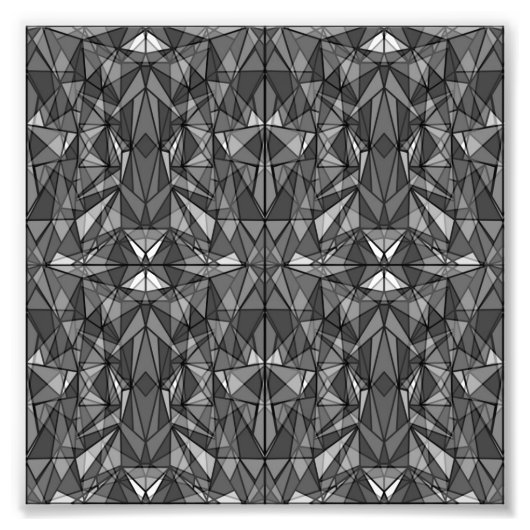 PiecedLayered 2x2 BandW Foto Afdruk (Voorkant)