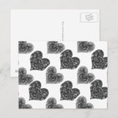 PiecedLayered BandW Briefkaart (Voorkant / Achterkant)