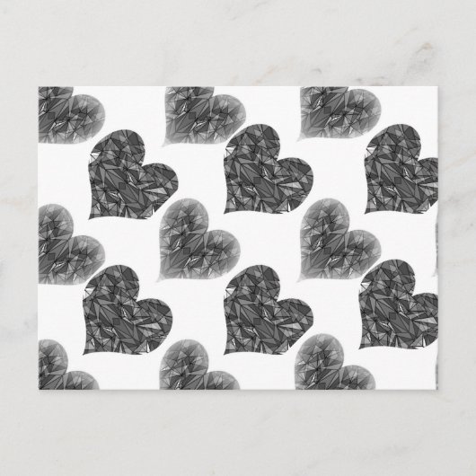 PiecedLayered BandW Briefkaart (Voorkant)