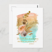 Pieces of Heaven Quote Boho Flowers Briefkaart (Voorkant / Achterkant)
