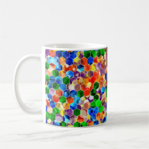 Piecewise Verticale hexagons Dot 11oz Mok