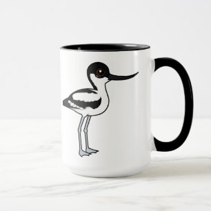 Pied Avocet Schattigee vogelbare Cartoon Bird Mok