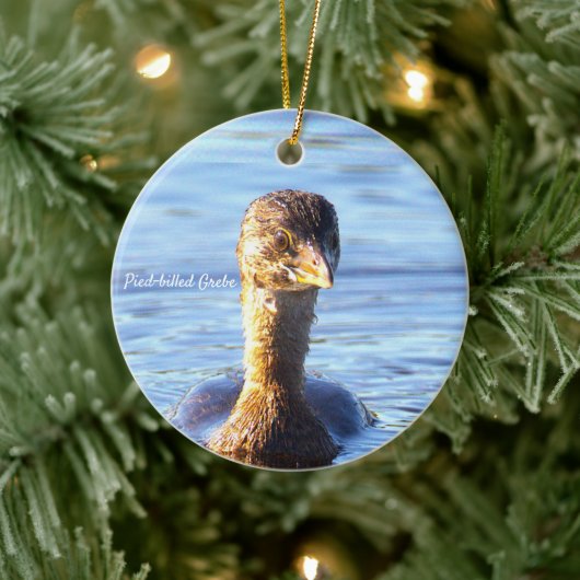Pied-billed Grebe Vogelornament Keramisch Ornament (Boom)