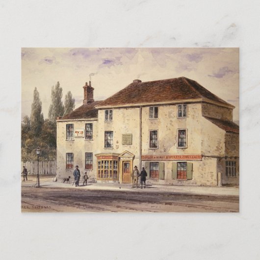 Pied Bull Public House, 1848 Briefkaart (Voorkant)