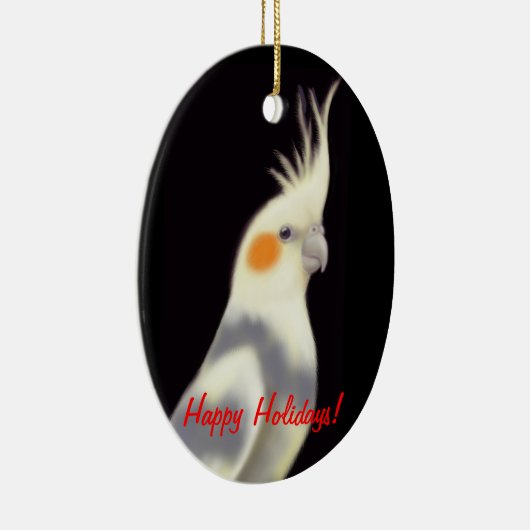  pied Cockatiel Ornament (Rechts)