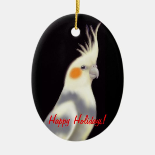 pied Cockatiel Ornament (Voorkant)