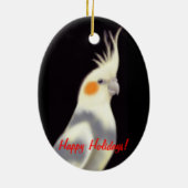pied Cockatiel Ornament (Achterkant)