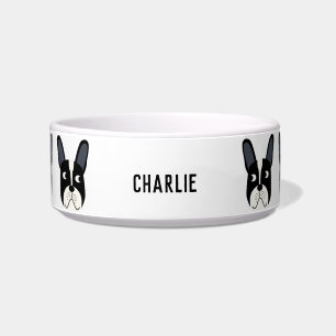 Pied French Bulldog Name Bowl Voerbakje
