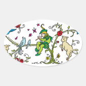 Pied Piper Ovale Sticker (Voorkant)
