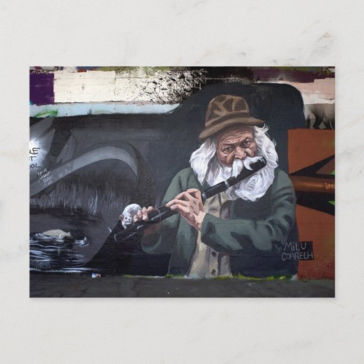 Pied Piper Urban Art Briefkaart (Voorkant)