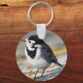 Pied Wagtail Keyring Sleutelhanger (Voorkant)