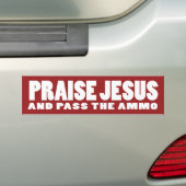 Piedere Jezus Ammo Bumpersticker (Op auto)
