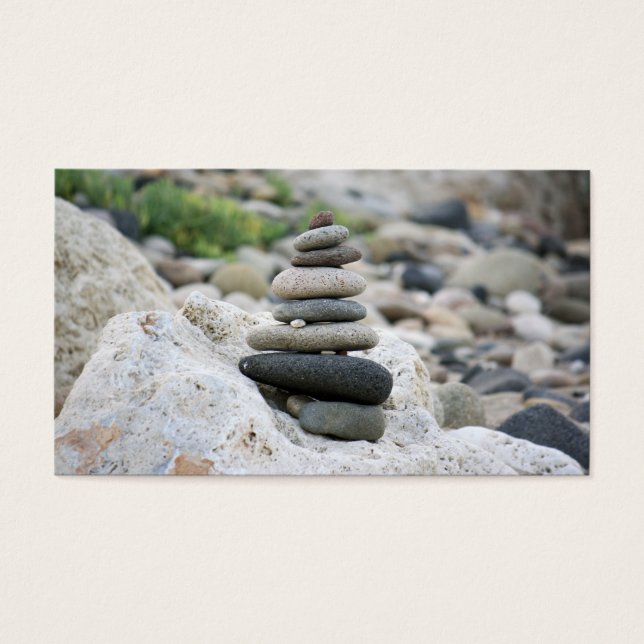 Piedras zen en la playa de Almería Visitekaartje (Voorkant)