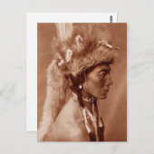 Piegan Blackfoot Native American Man Briefkaart (Voorkant / Achterkant)