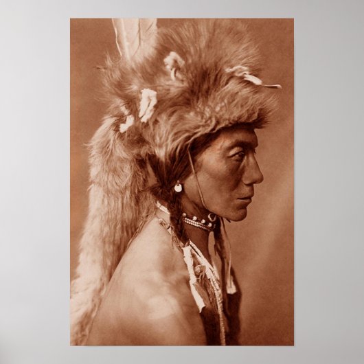 Piegan Blackfoot Native American Man Poster (Voorkant)
